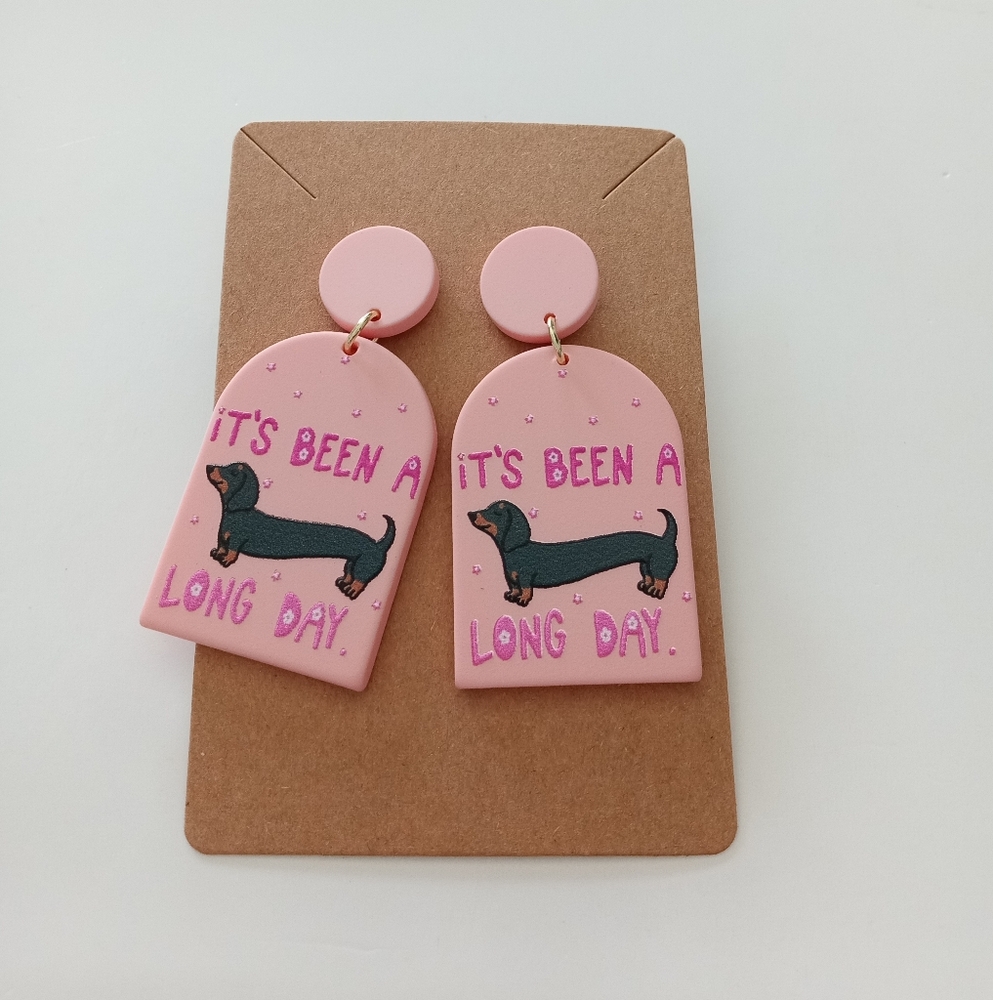 Fashion Jewelry Dog Dangle Earrings